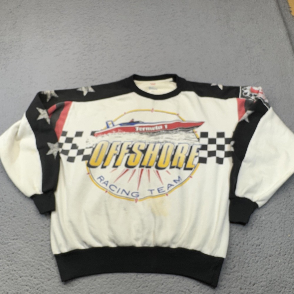 Vintage Wilson Offshore Racing Team Sweatshirt Mens Medium 80s 90s Boat USA